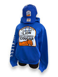 I've Never Killed A Mountain Lion But I've Choked a Cougar | Funny Men's Blue Graphic Hoodie