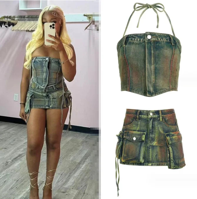 Trendy Denim Skirt Outfits Women Clothes 2026