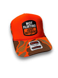 Not Flirting Just Autistic | Funny Men's and Women's Adjustable Snapback Foam Trucker Hat