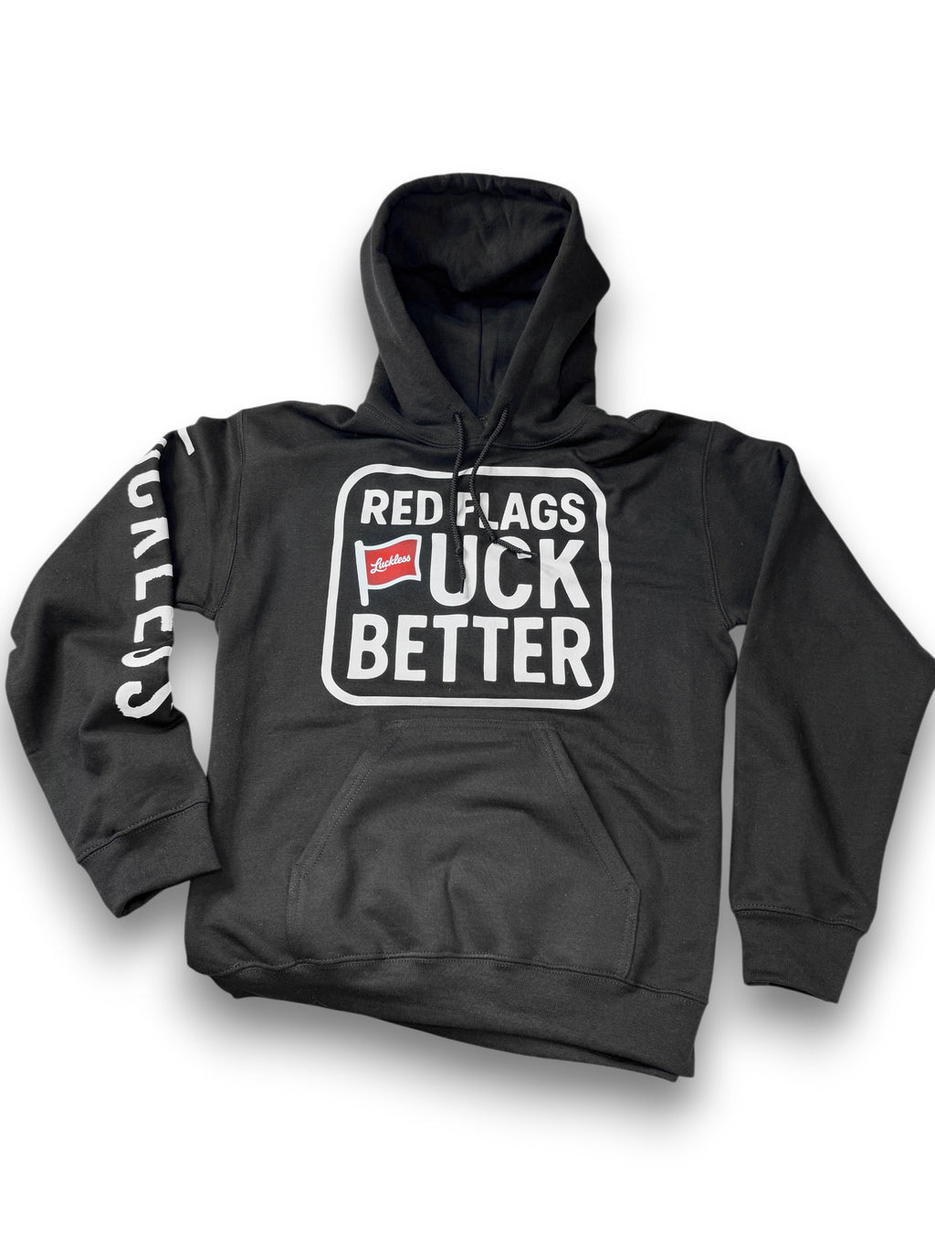 Red Flags Fuck Better | Men's and Women's Red/Black Statement Hoodie