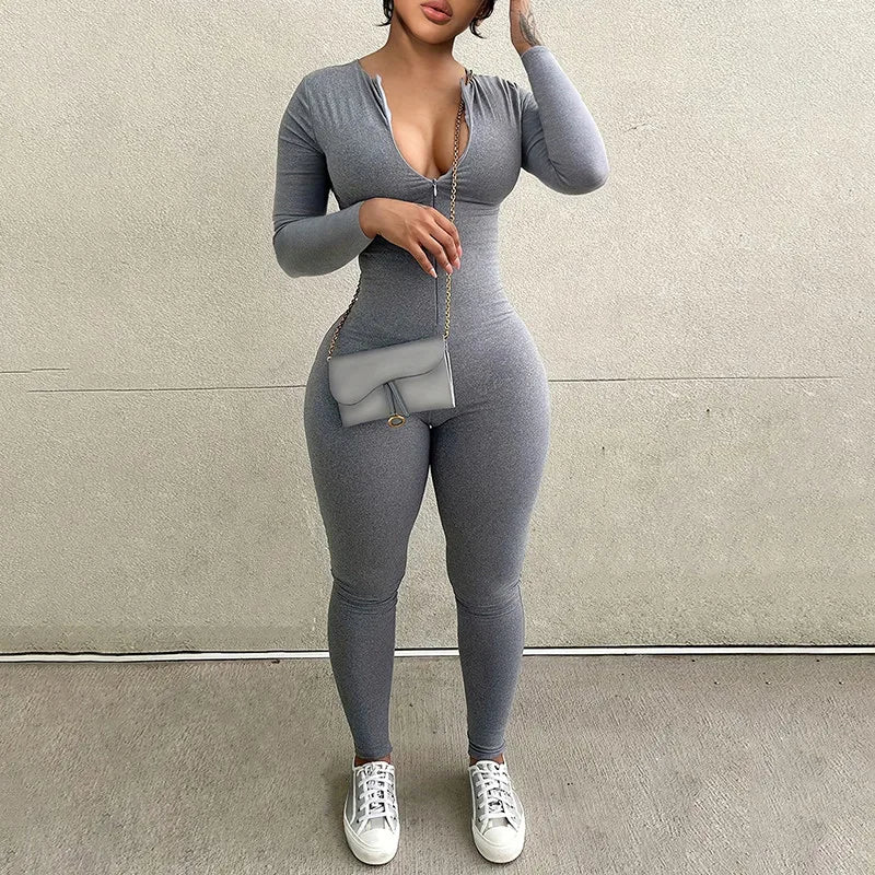 Women's Jumpsuits Autumn New Long Sleeve Bodycon